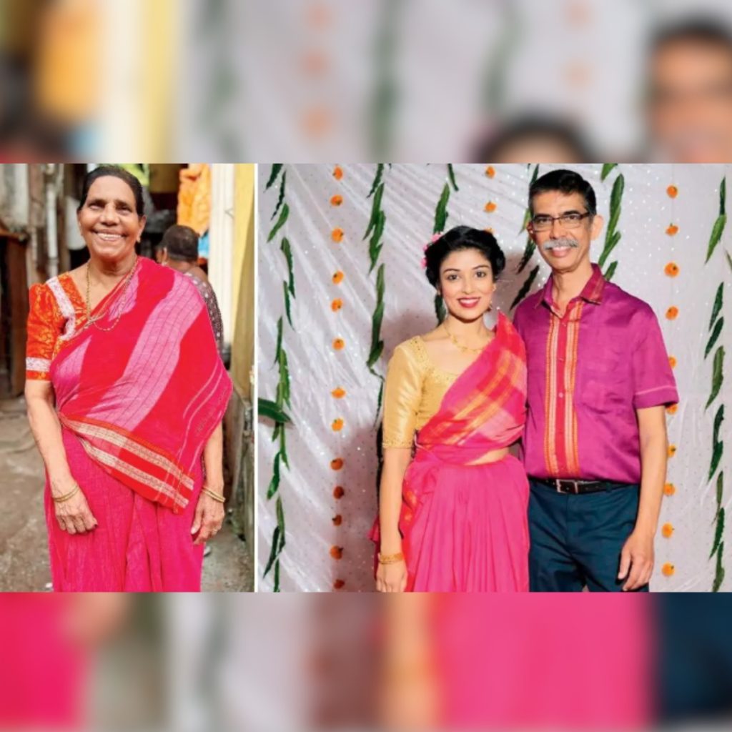 On the right, the indigenous of Mobaim (mob – People, Aim – Mother = People’s Mother – (Mother Nature) Indigenous name for Bombay) with their 9 yard lugra made from silk or cotton pod silk. (Pic Courtesy: ‘Mid-day’ news paper)